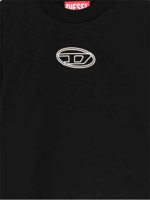 T-shirt bambina Diesel nera a manica corta DIESEL KIDS | J0242800YI9K900